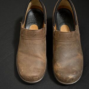 Ariat Brown Leather Slip-On Work clogs/slip ons